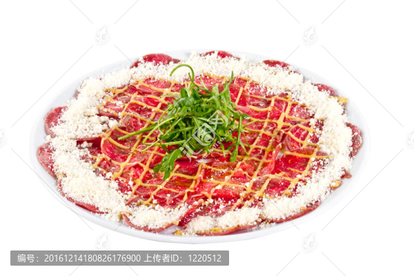 肉類（牛肉）干酪和ruccola薄片