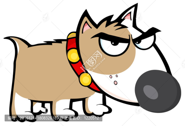 憤怒的棕色的狗犬