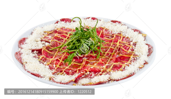 肉類（牛肉）干酪和ruccola薄片