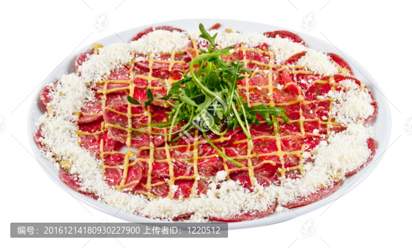 肉類（牛肉）干酪和ruccola薄片