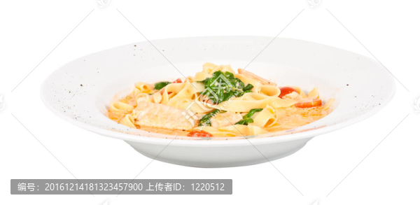 奶油意大利面；三文魚；奶酪和歐芹