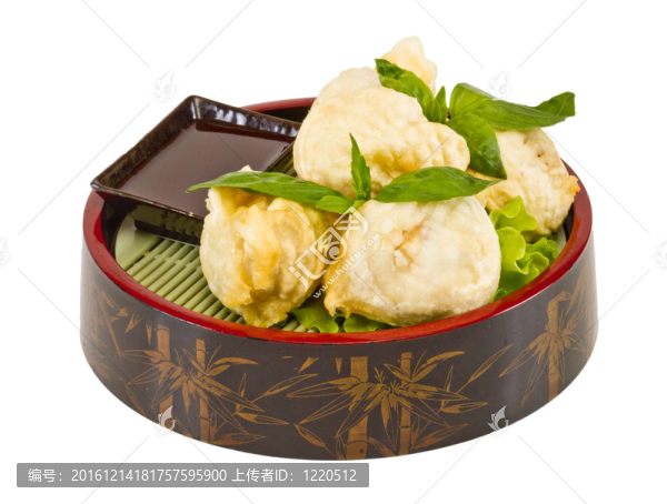 日本料理；炸香菇