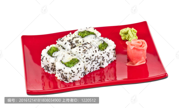 日本的素食卷的海苔