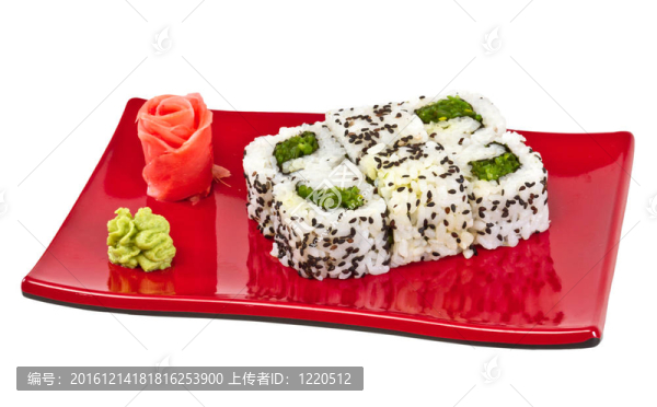 日本的素食卷的海苔