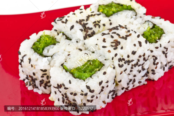 日本的素食卷的海苔