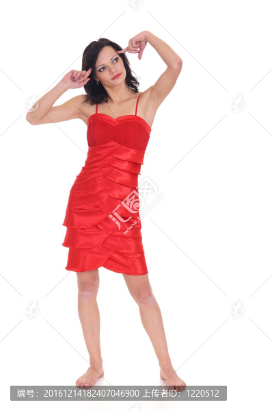 可愛的紅女孩