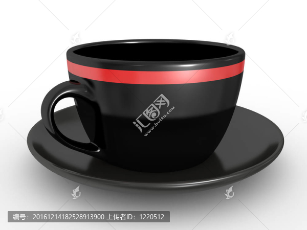 黑咖啡杯在白色背景