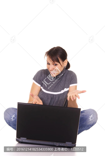 女人的筆記本電腦