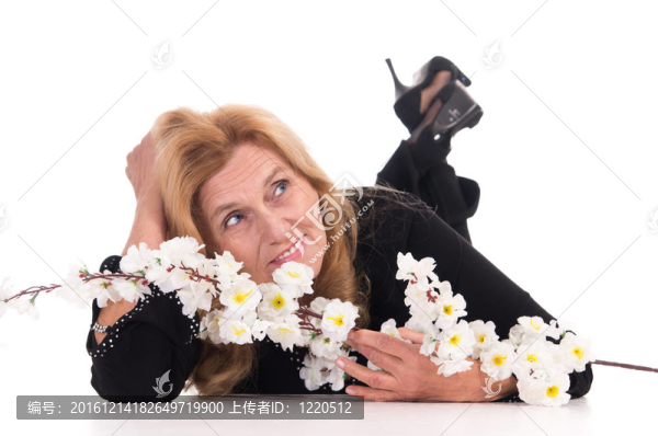 快樂的老女人
