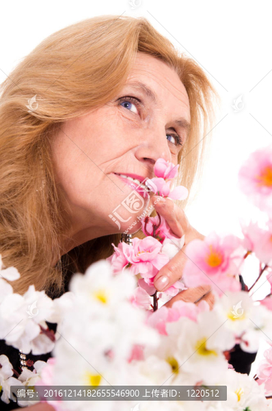 快樂的老女人花