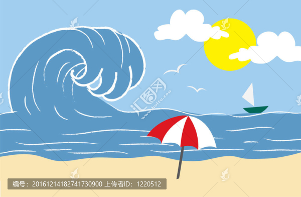 海灘上的波浪