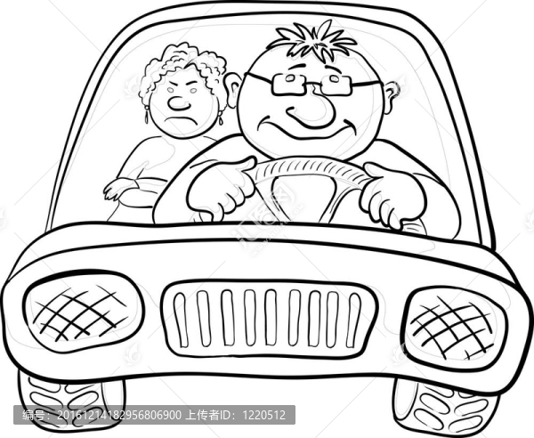 汽車；駕駛員與乘客；輪廓
