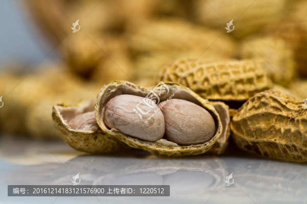 打開花生特寫