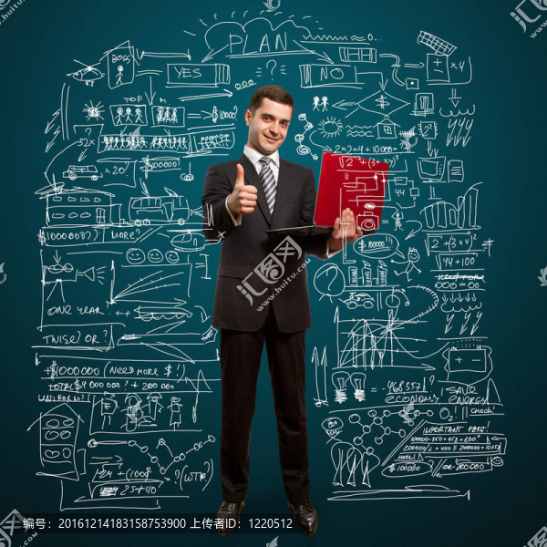 有筆記本電腦的商人表現(xiàn)很好