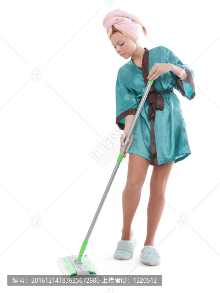 帶拖把的女孩