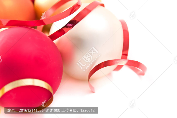 彩帶裝飾圣誕玻璃球