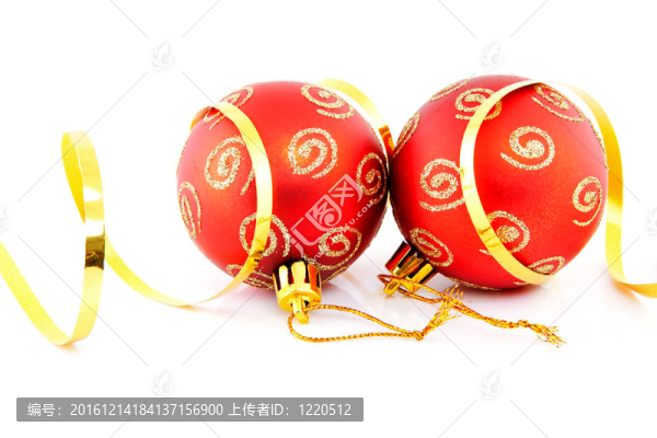 兩個紅色圣誕球