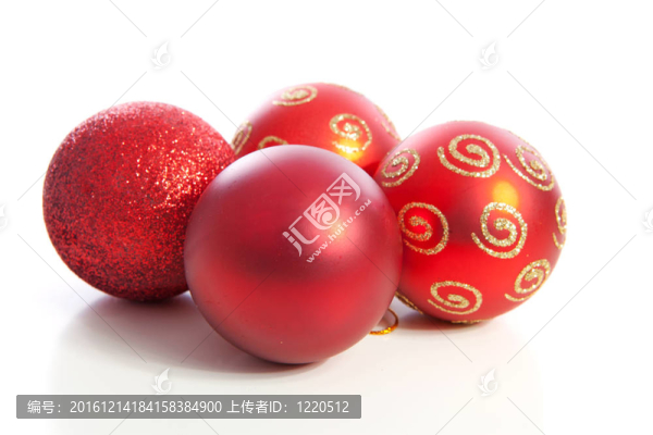 四個紅色圣誕球
