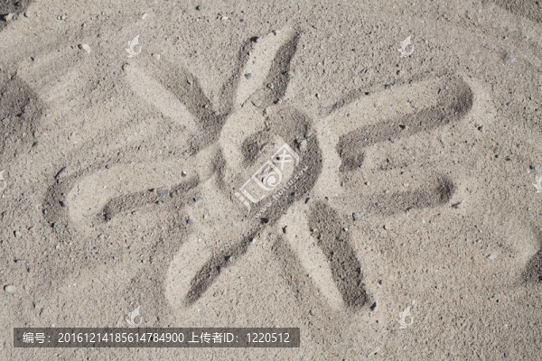 Sun,In,Beachsand的手指畫(huà)