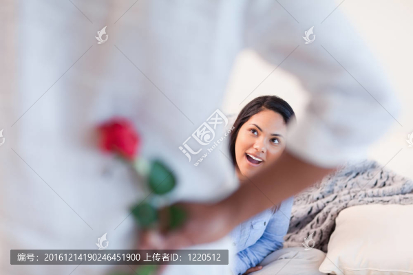 女人要從她男朋友那里得到一朵玫瑰
