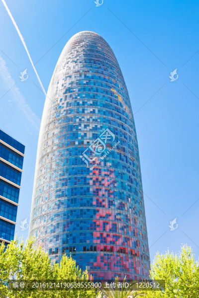 Torre,Agbar在巴塞羅那的摩天大樓