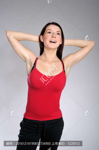 在sportsweare少女的肖像