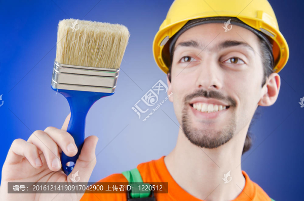 畫家在工作室拍攝