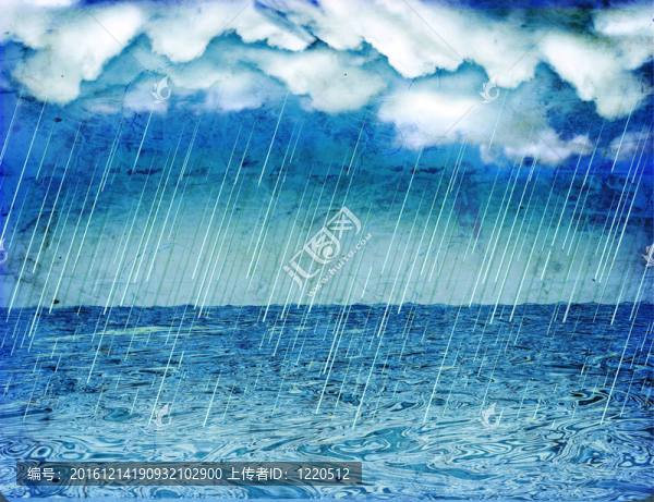 海洋中的風(fēng)暴，自然背景與烏云