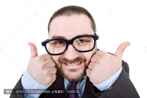 豎起大拇指