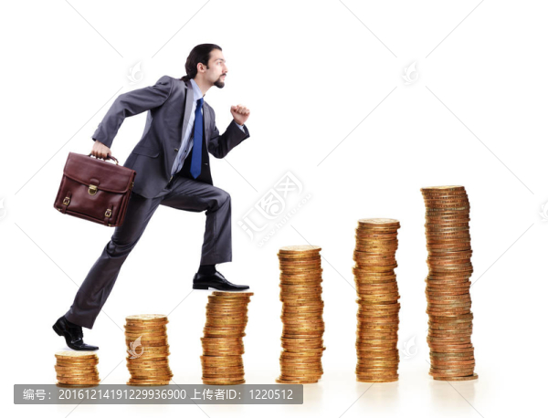 商人爬金幣堆