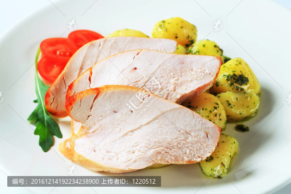 烤火雞胸肉和土豆
