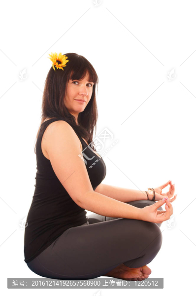 運(yùn)動女孩做瑜伽