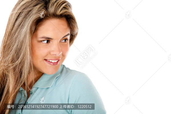 美麗的女孩微笑