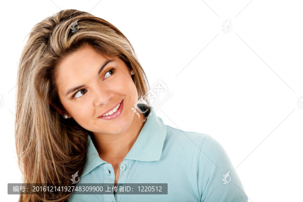 美麗的女孩微笑