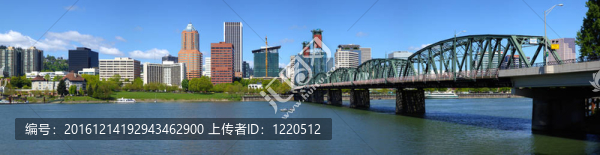 波特蘭天際線全景圖。
