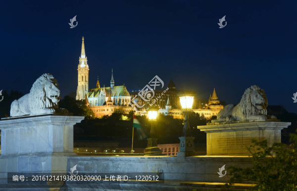 布達(dá)佩斯鏈橋夜景