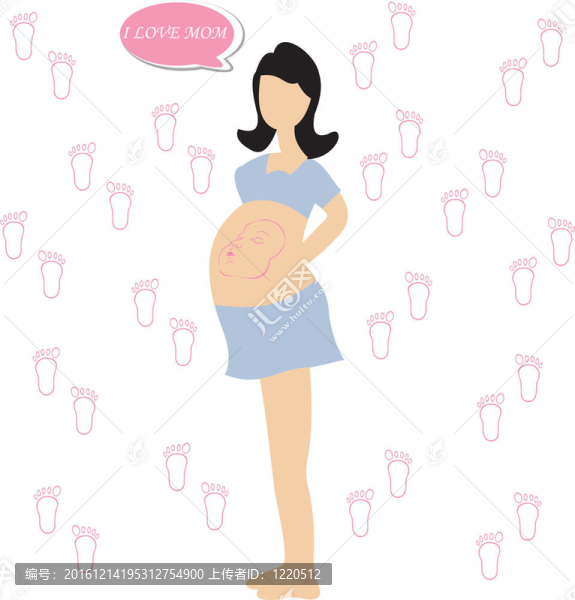 孕婦剪影；母親