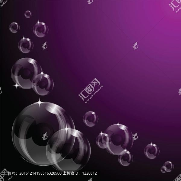 紫色透明肥皂泡