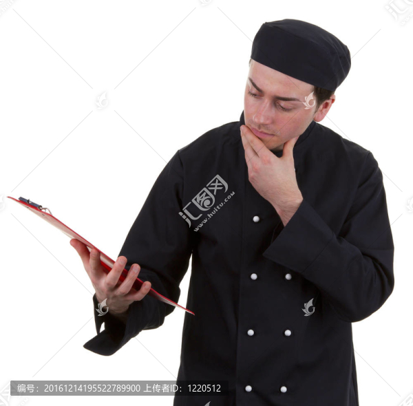 帶剪貼板的廚師