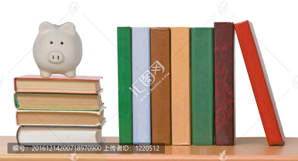 存錢罐和書