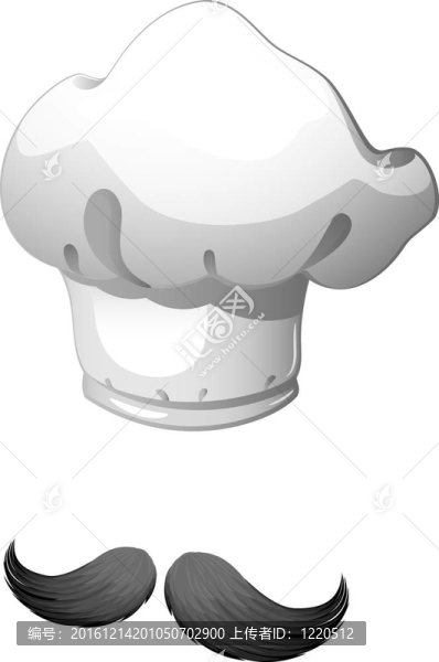 胡子和帽子上的白廚師-匯圖網(wǎng) www.fosd68.com 胡子和帽子上的白廚師