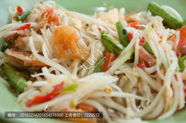 somtum或青木瓜沙拉