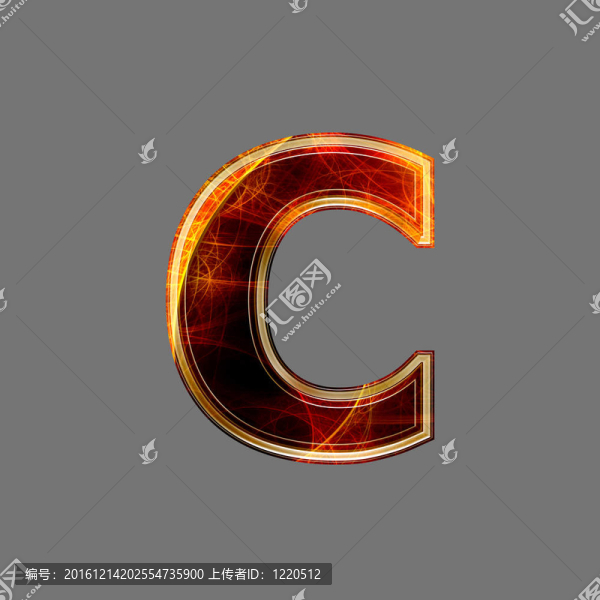 3D抽象與未來字母C