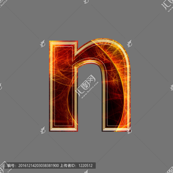 3D抽象和未來字母