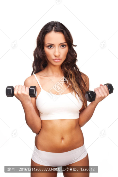 性感女人的工作與啞鈴