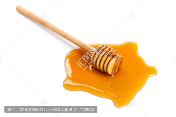 蜂蜜和木杓隔離