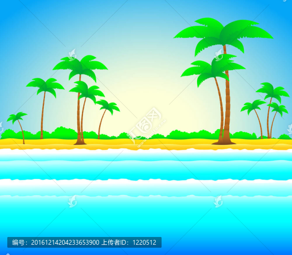 棕櫚海的夏日海灘
