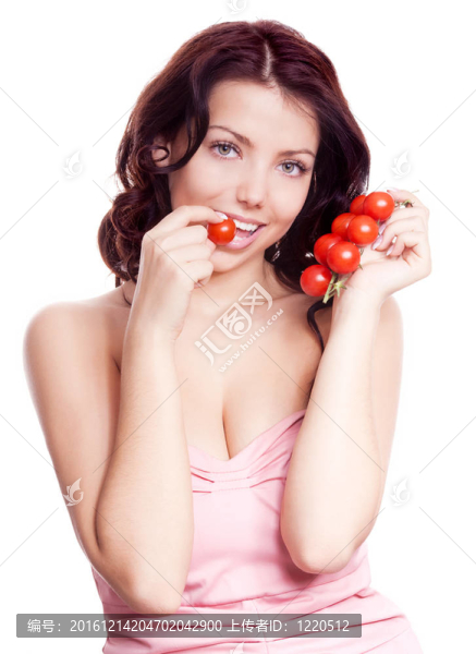 女人與西紅柿