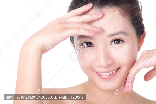 女人臉和臉的肖像