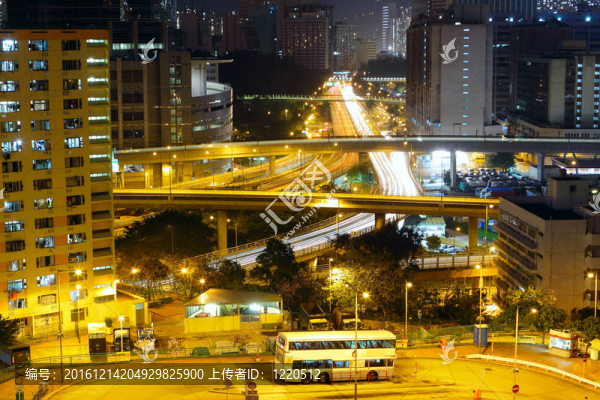 香港城市繁華的夜；